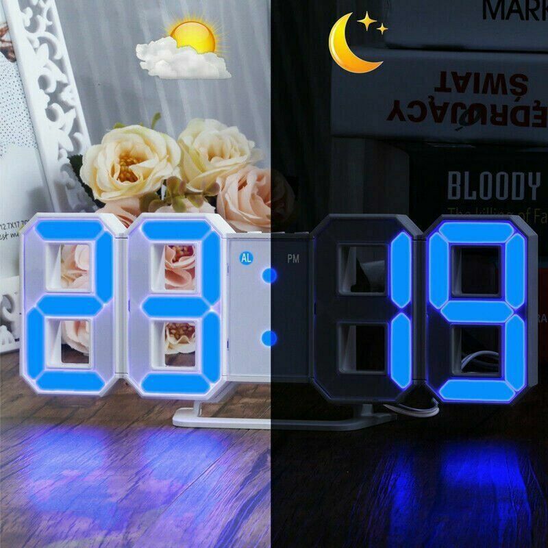 Horloge Murale numérique LED 3D - تنزوت