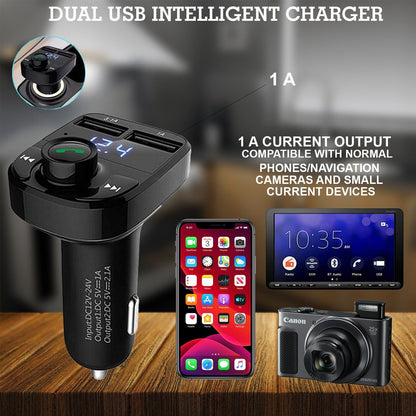 Car X8 Wireless Bluetooth FM Transmitter Kit USB Fast Charger Adapter Mp3 Player - تنزوت
