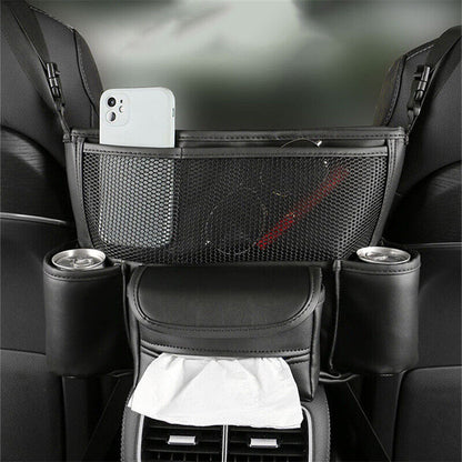 Sac de rangement central en cuir pour siège avant de voiture - تنزوت