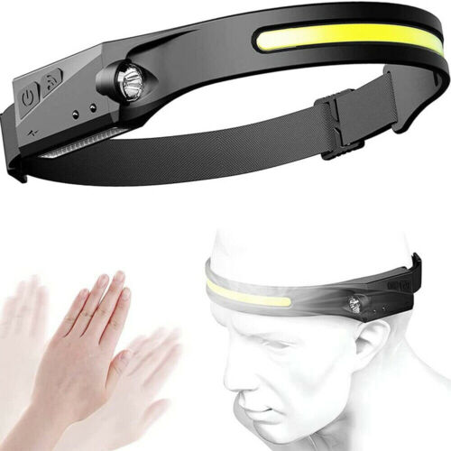 Lampe frontale 6000LM COB à Induction Rechargeable 5 Modes تنزوت