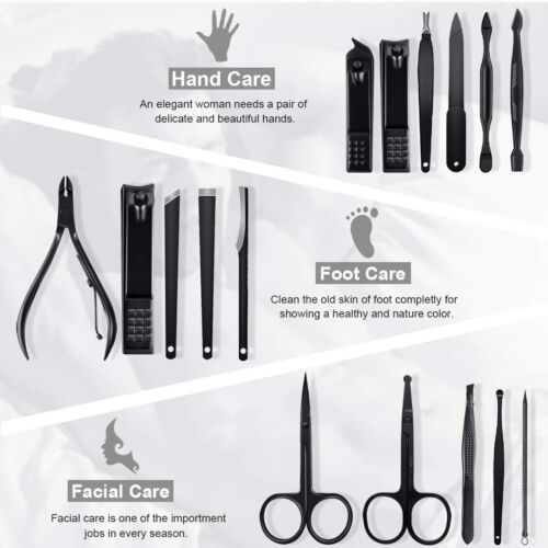 Ensembles 16 pcs de coupe-ongles professionnels en acier inoxydable تنزوت