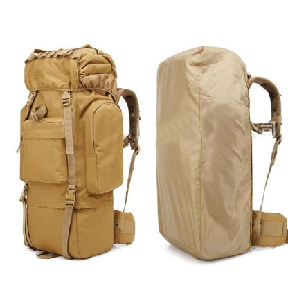 Sac à dos Randonnée professionnel en toile de Camouflage étanche à double épaule 90 L – kaki تنزوت