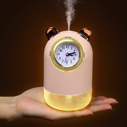 humidificateur avec horloge et Spray pour bureau 7 Couleur led 300 ML - تنزوت
