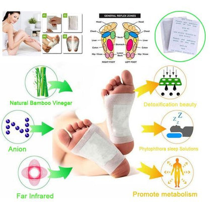 Kinoki Patch Détoxifiant Pour Le Corps - 10 Pièces - Blanc تنزوت