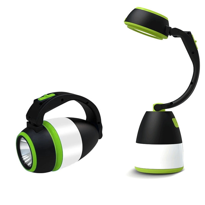 Lampe de poche 3 en 1 , bureau et camping 180 réglable , 3 modes, rechargeable avec fonction batterie externe تنزوت