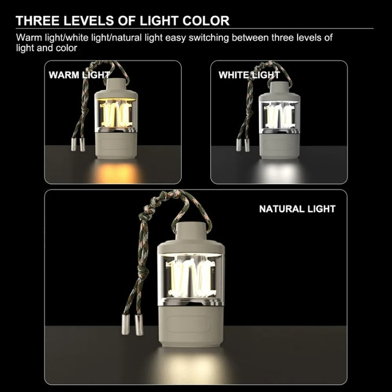 Lanterne Led Portable d'extérieur avec chargement de Type C, Power Bank, lampe de tente, fonction batterie externe تنزوت