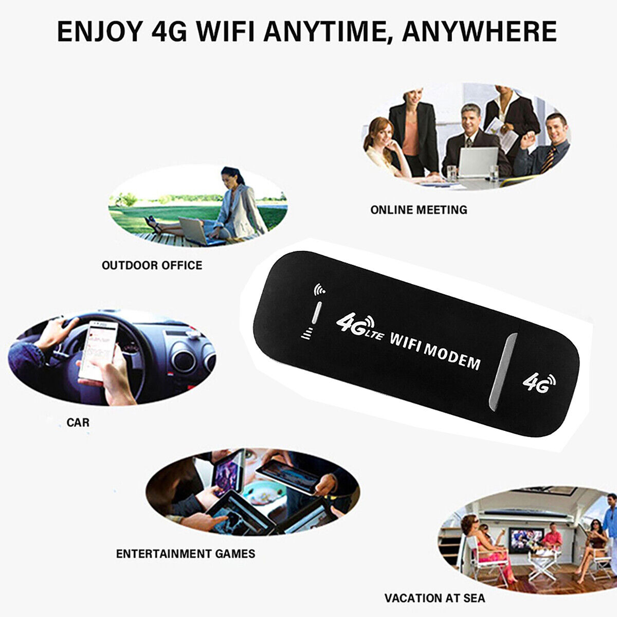 Modem 4G LTE 150 Mbps Adaptateur USB Sans Fil Routeur - تنزوت