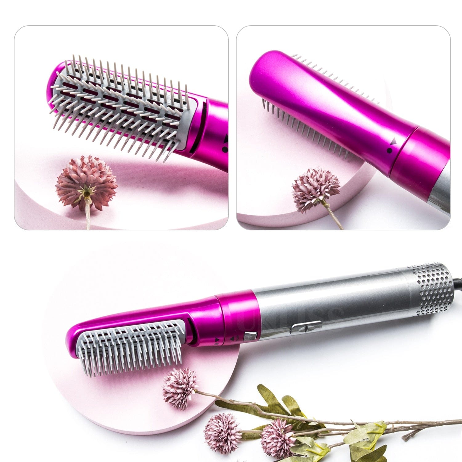 Sèche-cheveux peigne à air chaud 5in1 curling premium protection تنزوت