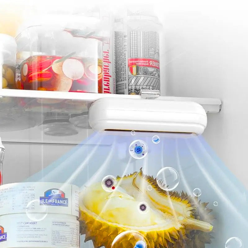 Purificateur d'air pour réfrigérateur et stérilisateur , désodorisant , garde les aliments et la fraîcheur منقي ومعقم هواء الثلاجة، ومزيل الروائح الكريهة، ويحافظ على الطعام طازجًا تنزوت