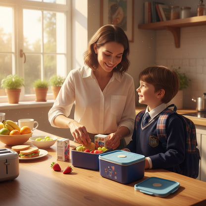 Lunch Box avec Sac Isotherme Design Cartoon 3 Compartiments Alimentaires – حافظة أطعام للأطفال 3 طبقات تنزوت