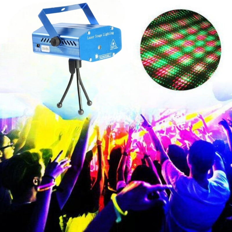Projecteur de lumières laser LED RG stroboscopique à commande vocale 3 modes - تنزوت