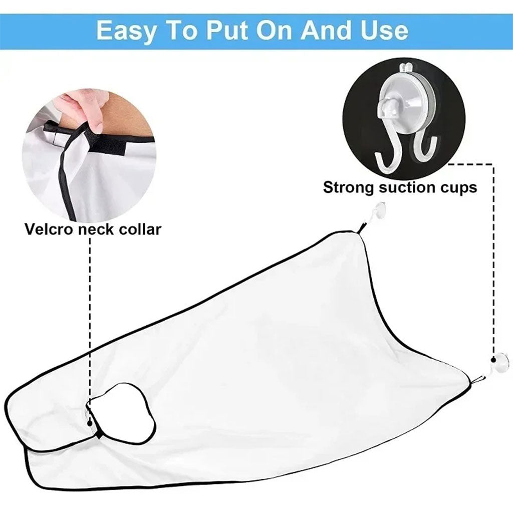Bavoir à Barbe Pour Homme Tissue Imperméable – مأزر حلاقة يثبت على المرآة تنزوت