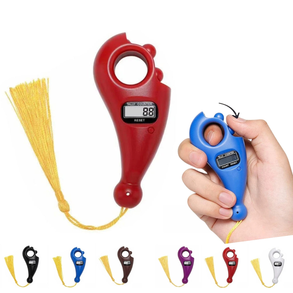 Compteur de doigt perle Tasbih islamique – جهاز تسبيح رقمي محمول، سبحة صلاة مع عداد رقمي تنزوت