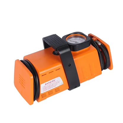 Compresseur d’aire a double adaptateur 220v/12v- 200psi - Orange - تنزوت