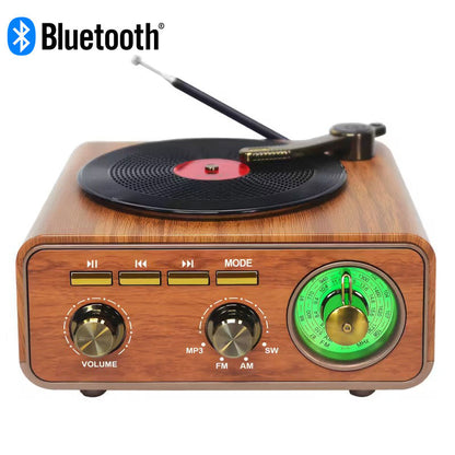Haut Parleur et Radio tourne-disque vintage Bluetooth Sans Fil – مكبر صوت بلوتوث على شكل راديو تنزوت