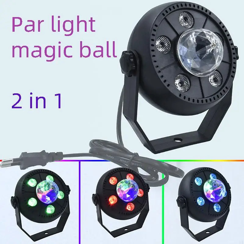 Projecteur jeux de lumiere RGB Laser rotatif 6en1 effets Stroboscope - تنزوت