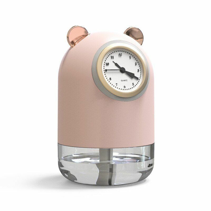 humidificateur avec horloge et Spray pour bureau 7 Couleur led 300 ML - تنزوت