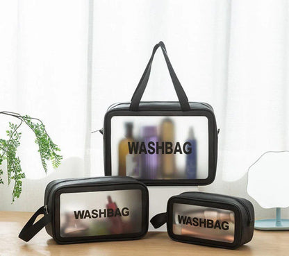 Pack 3 Pcs Sacs de toillete trousse à cosmétiques, trousse de maquillage, trousse de toilette étanche تنزوت