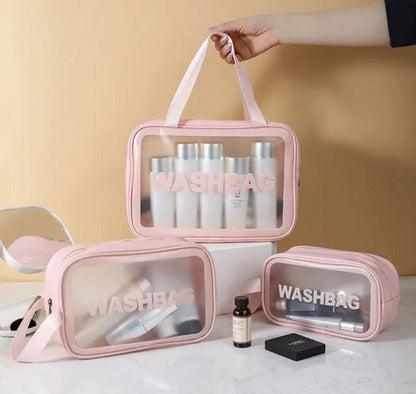 Pack 3 Pcs Sacs de toillete trousse à cosmétiques, trousse de maquillage, trousse de toilette étanche تنزوت